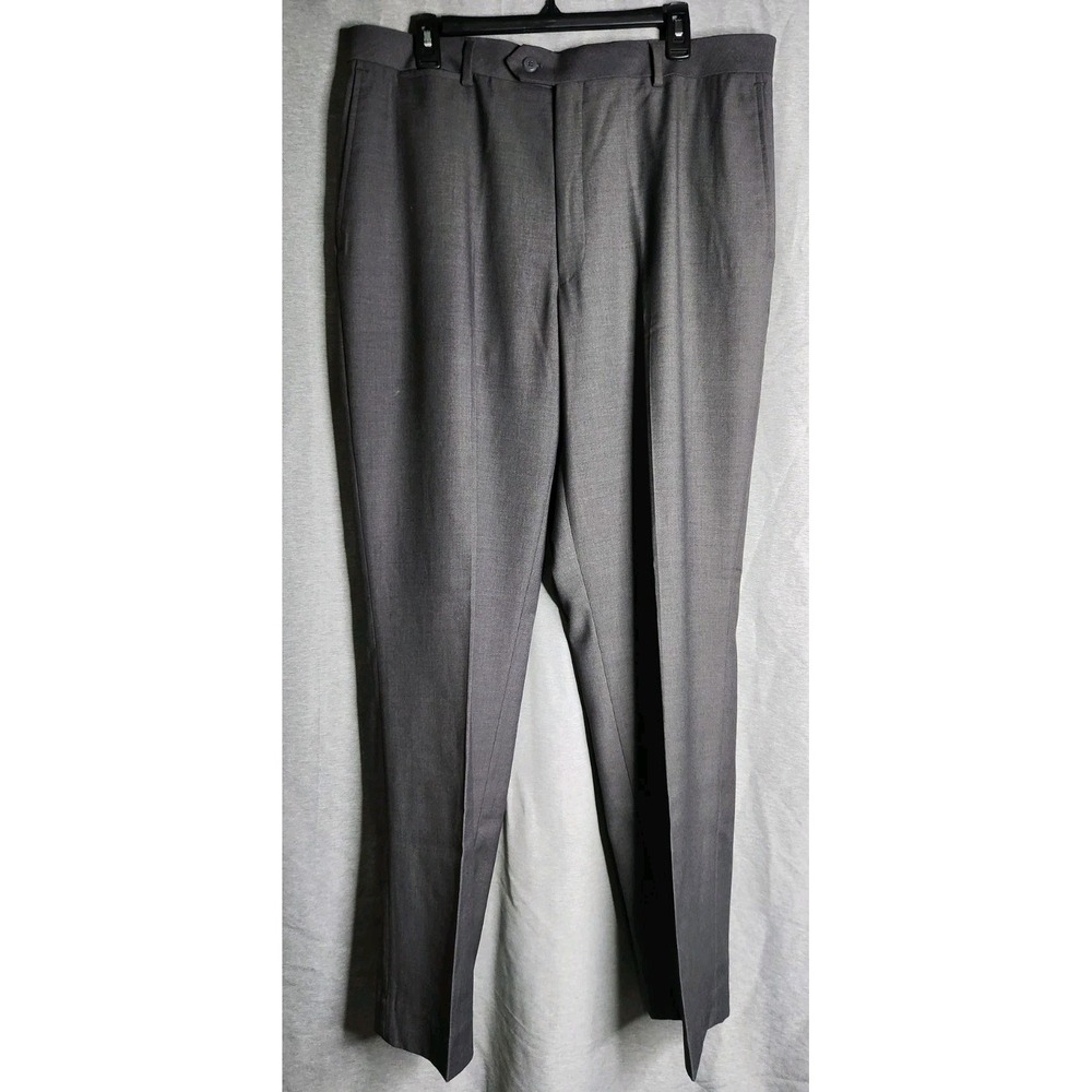 Stafford Mens Dress Pants Performance Gray Classic Fit Size 38 X 32